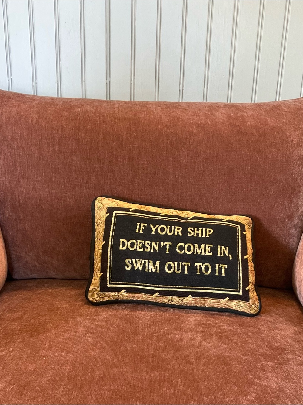 Black & Gold Accent Pillow